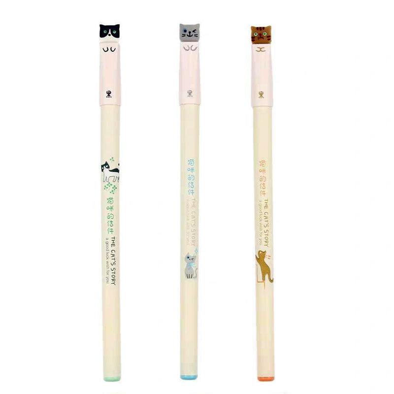 Ballpoint Pen Plastic Cute Cat Gel Pen JIAHAO001