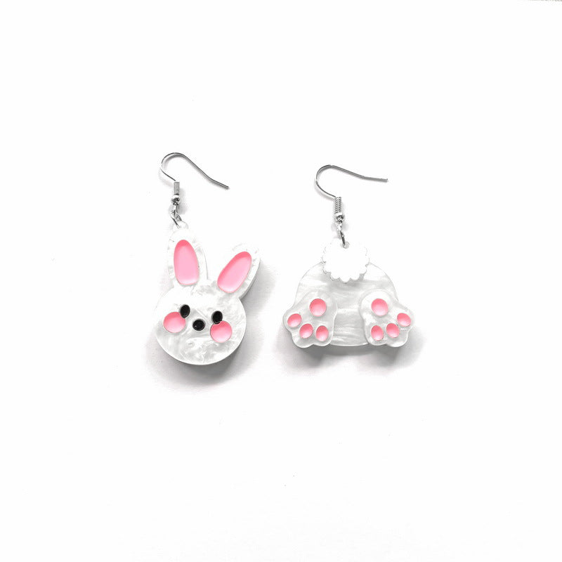 Acrylic cute little rabbit earrings MIC-XueP157