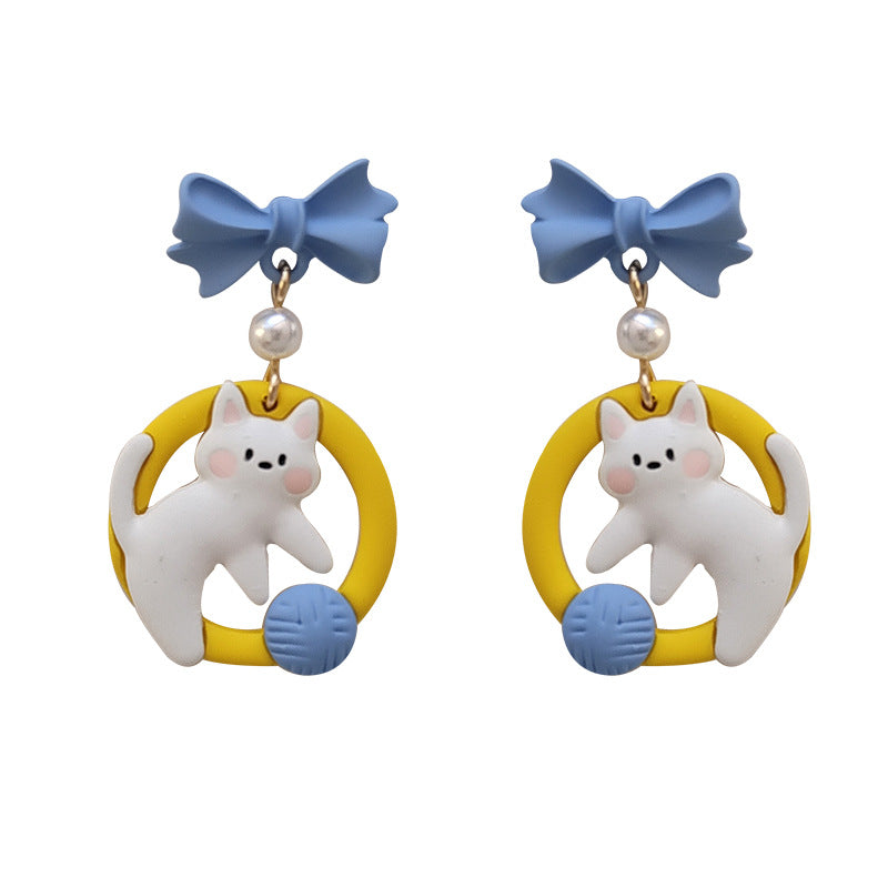 Alloy cute cat earrings (Minimo de Compra 2) MIC-BLD064