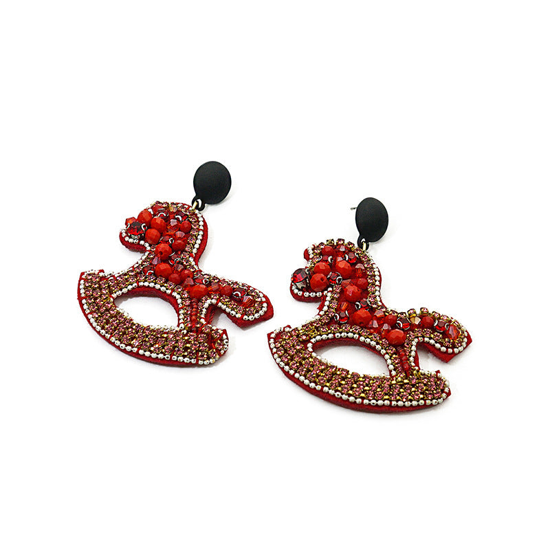 Resin colored pony earrings (Minimo de compra 2) MIC-LinC002