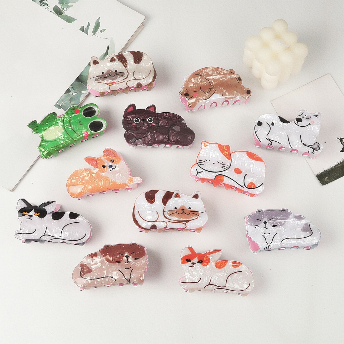 PVC cartoon cat hair clip MIC-GLS007