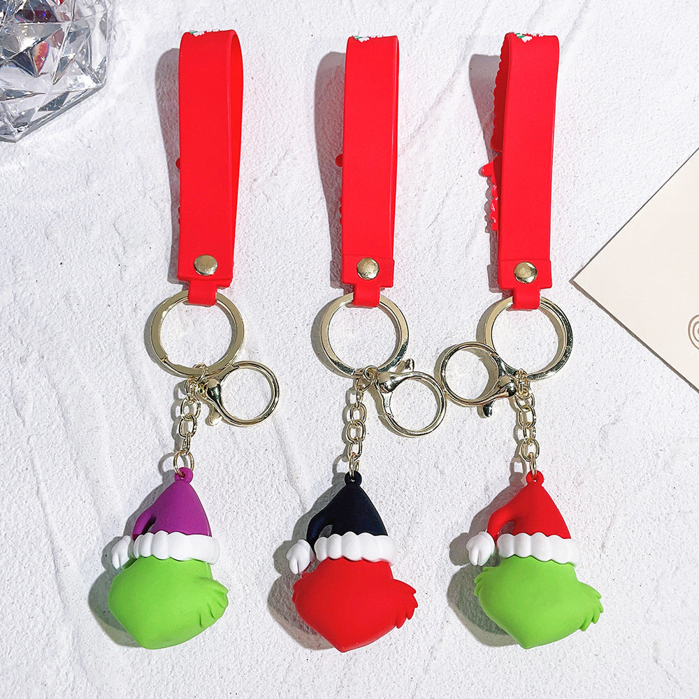 Keychains PVC Hardware Cute Cartoon Christmas (M) MIC-QiChao001