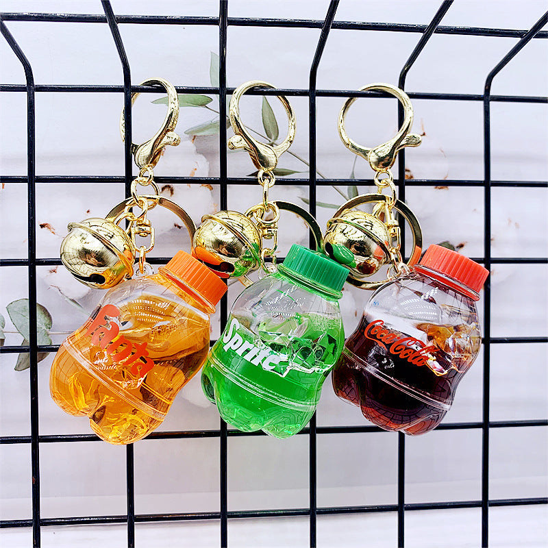 Keychains For Backpacks into oil iced drink cola bottle keychain MOQ≥2 DMF014