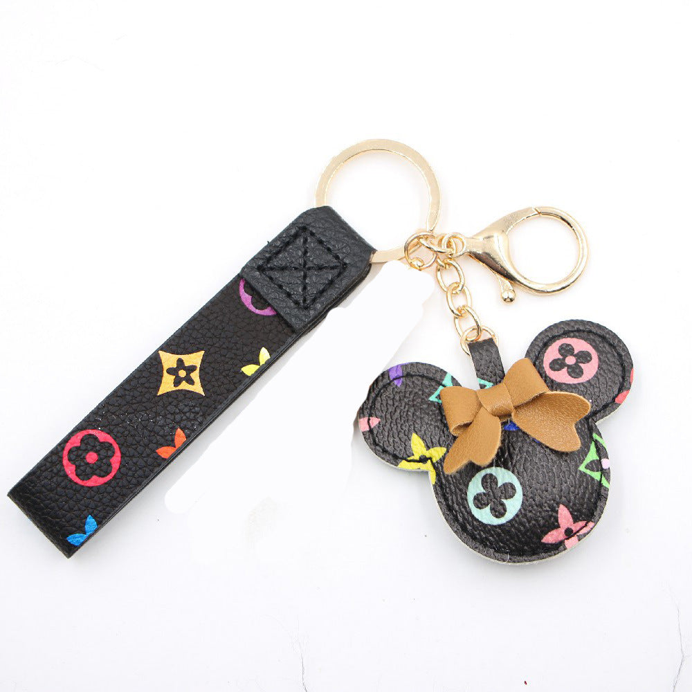 PU Leather Bow Keychain MIC-Zuge041