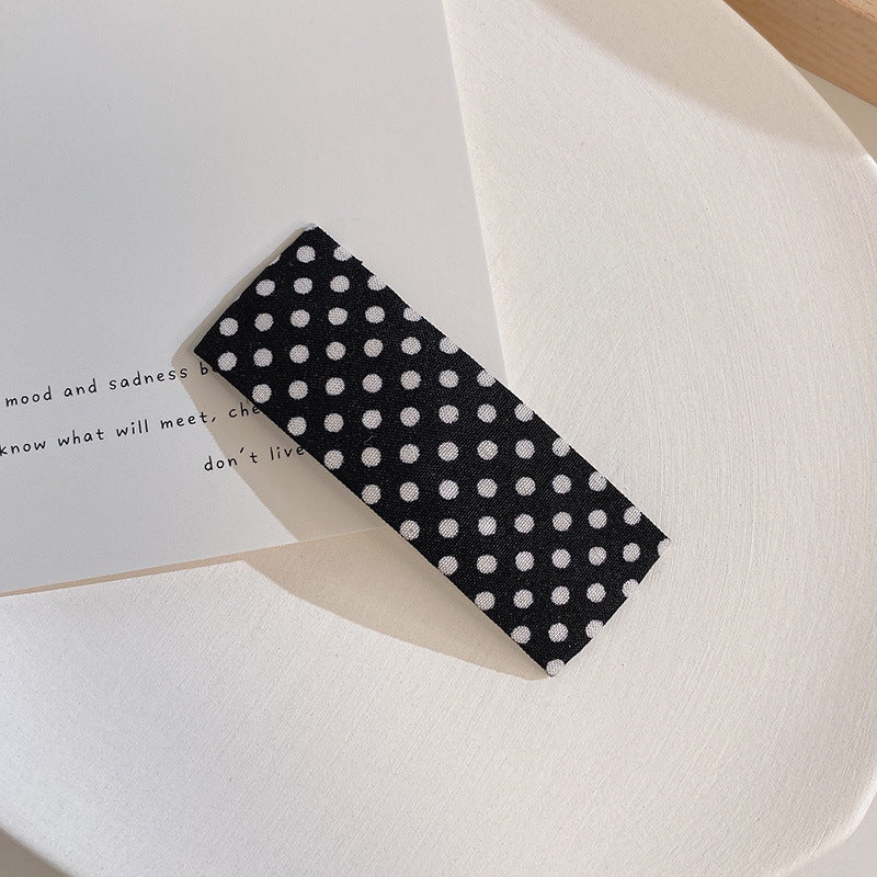 Black and white plaid hairpin Minimum order quantity ≥ 2  MIC-YJL008