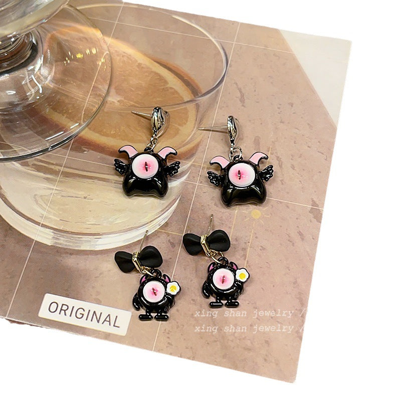 Alloy Strange Eyes Cute and Fun Little Monster Earrings MIC-XingS020