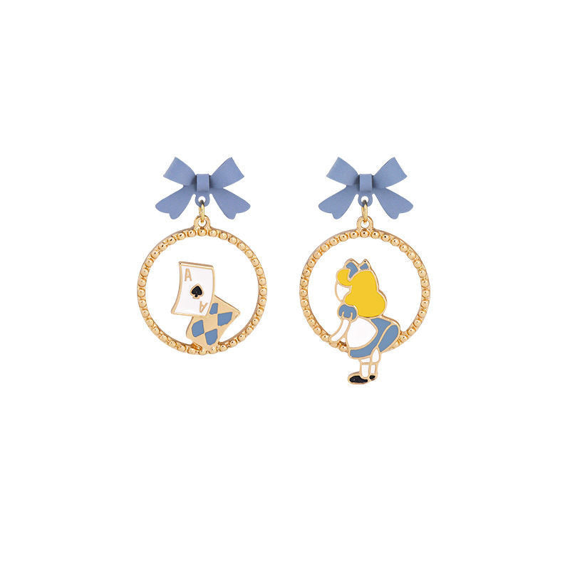 S925 Silver Needle Alloy Enamel Paint Bow Earrings (Minimo de compra 2) YKT001