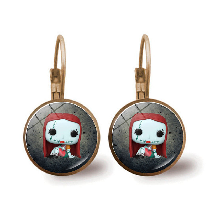 Skull gemstone earrings MIC-JiaY003