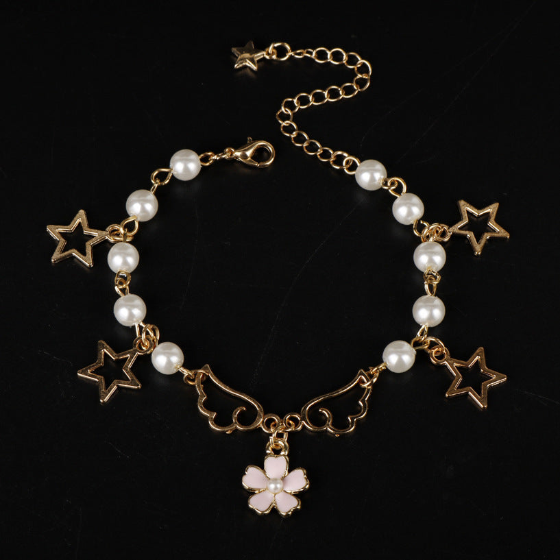 Alloy hollow star wing bracelet MIC-AiWen001