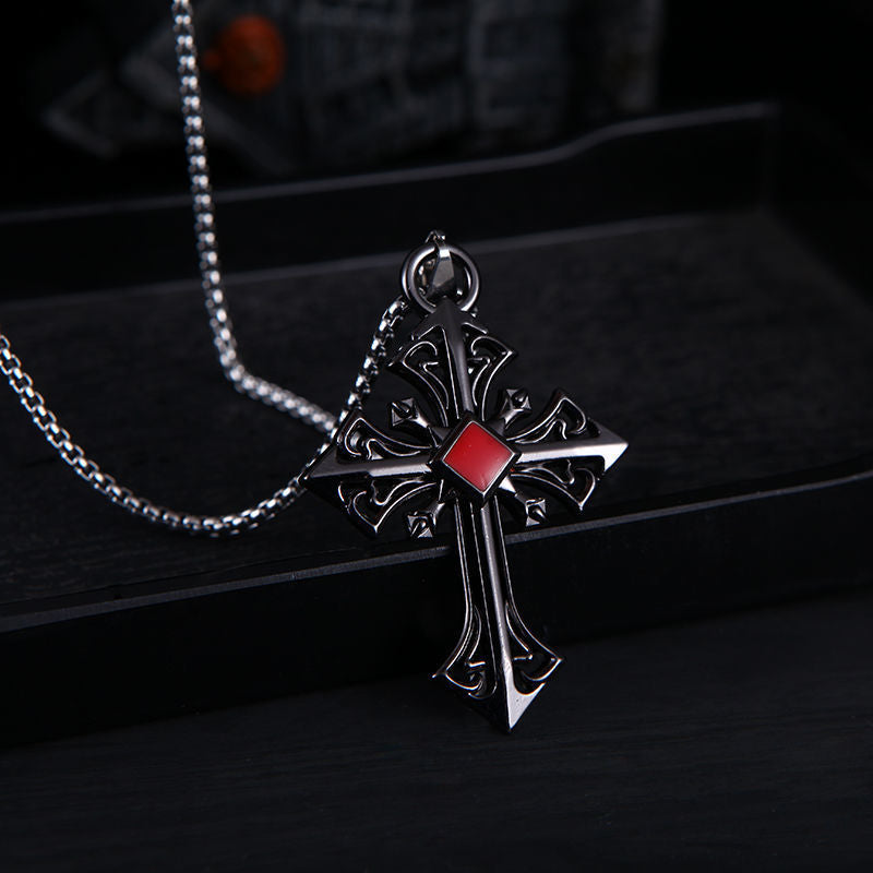 Necklaces Stainless Steel Pattern Hollow Cross Minimo de compra 2 BaiYing007