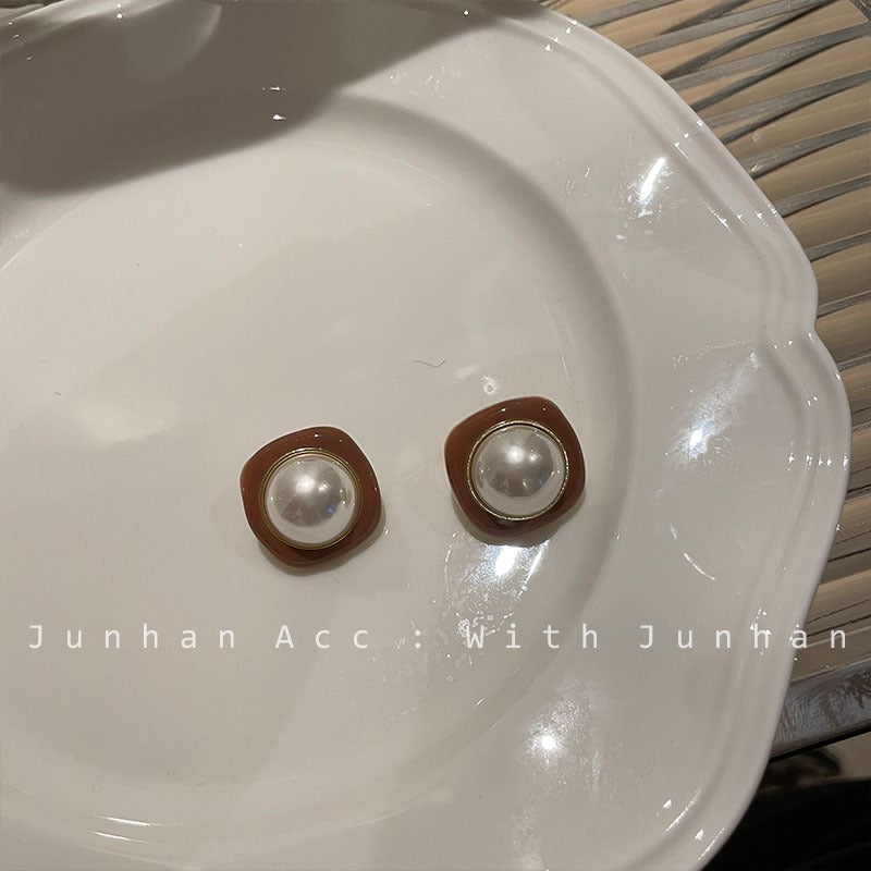 Acrylic sweet simple earrings MIC-JunH004