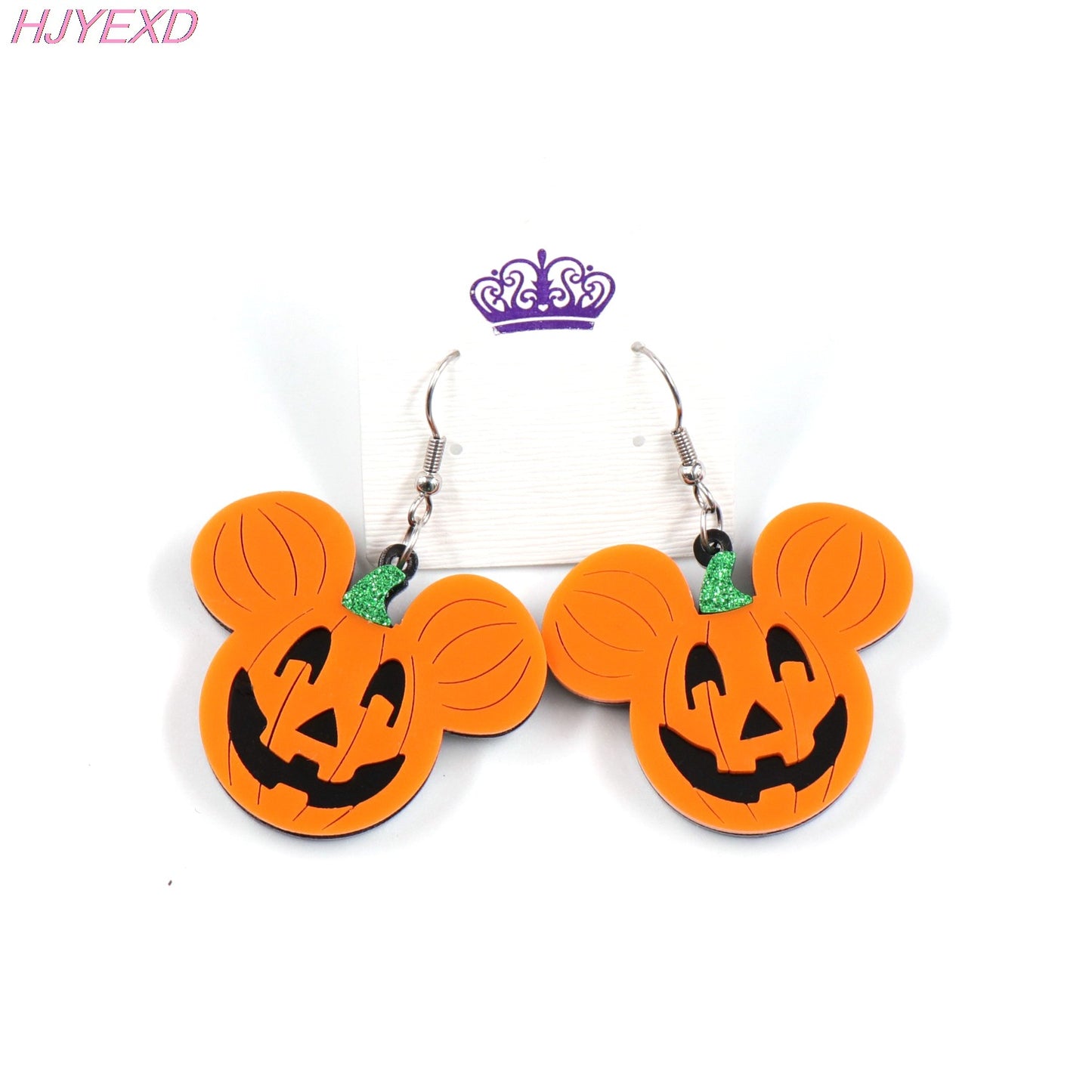 Acrylic Halloween pumpkin earrings (Minimo de compra 5) MIC-XiaoY029