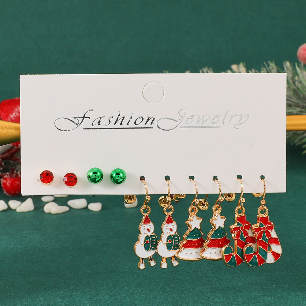 Alloy Christmas Day Earrings (Minimo de Compra 2) MIC-MiaoY093