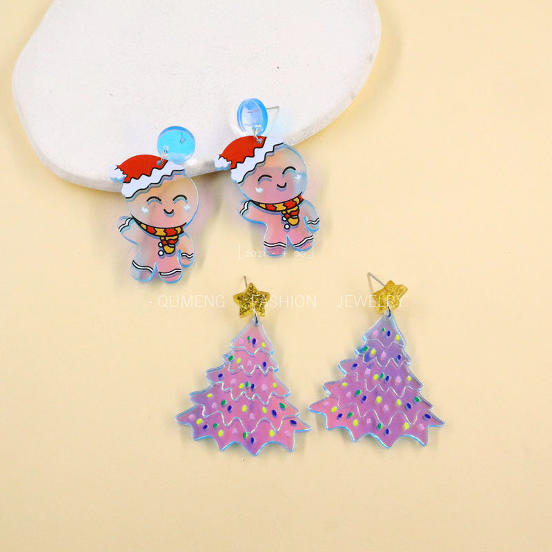 Acrylic Christmas Hat Koala Earrings MYA-OuG088