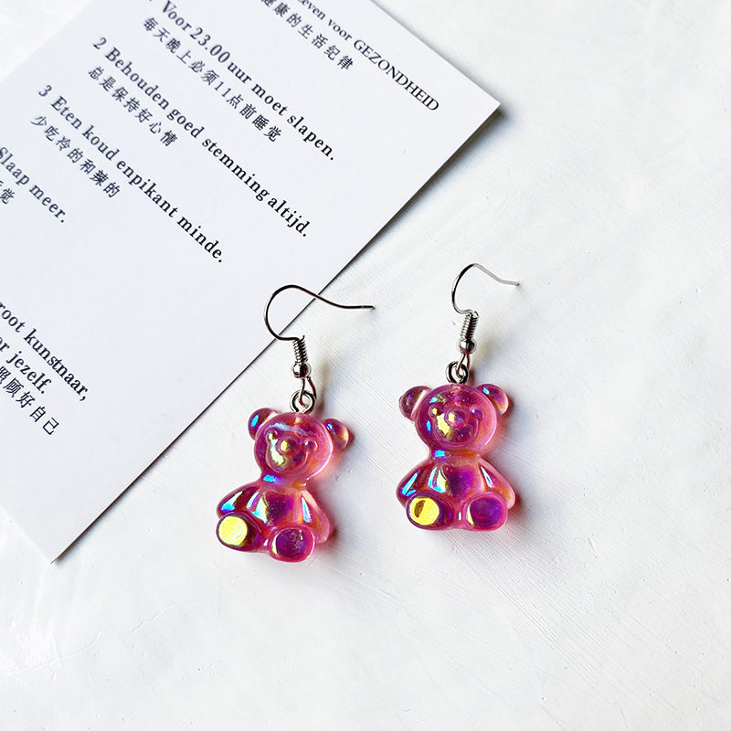 Resin printed bubble blown girl earrings (Minimo de Compra 2) MIC-YouY023