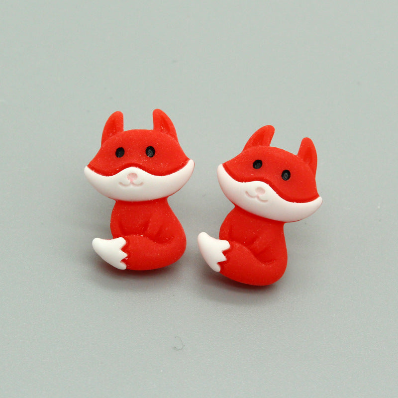 Acrylic Asymmetric Animal Earrings (Minimo de Compra 3) MYA-JueJ008