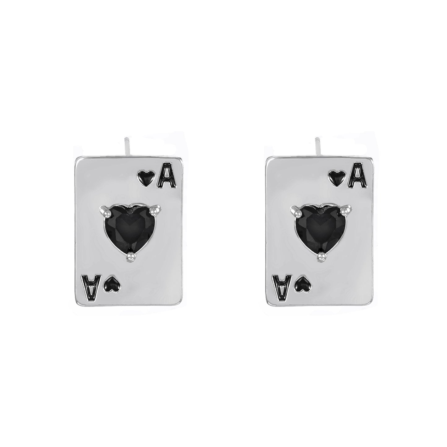 Alloy Love Water Diamond Earrings MIC-YiY012