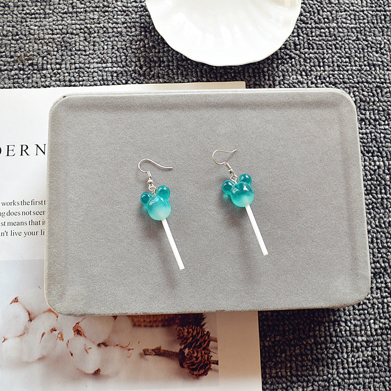 Resin lollipop long earrings (Minimo de Compra 2) MYA-XieN040