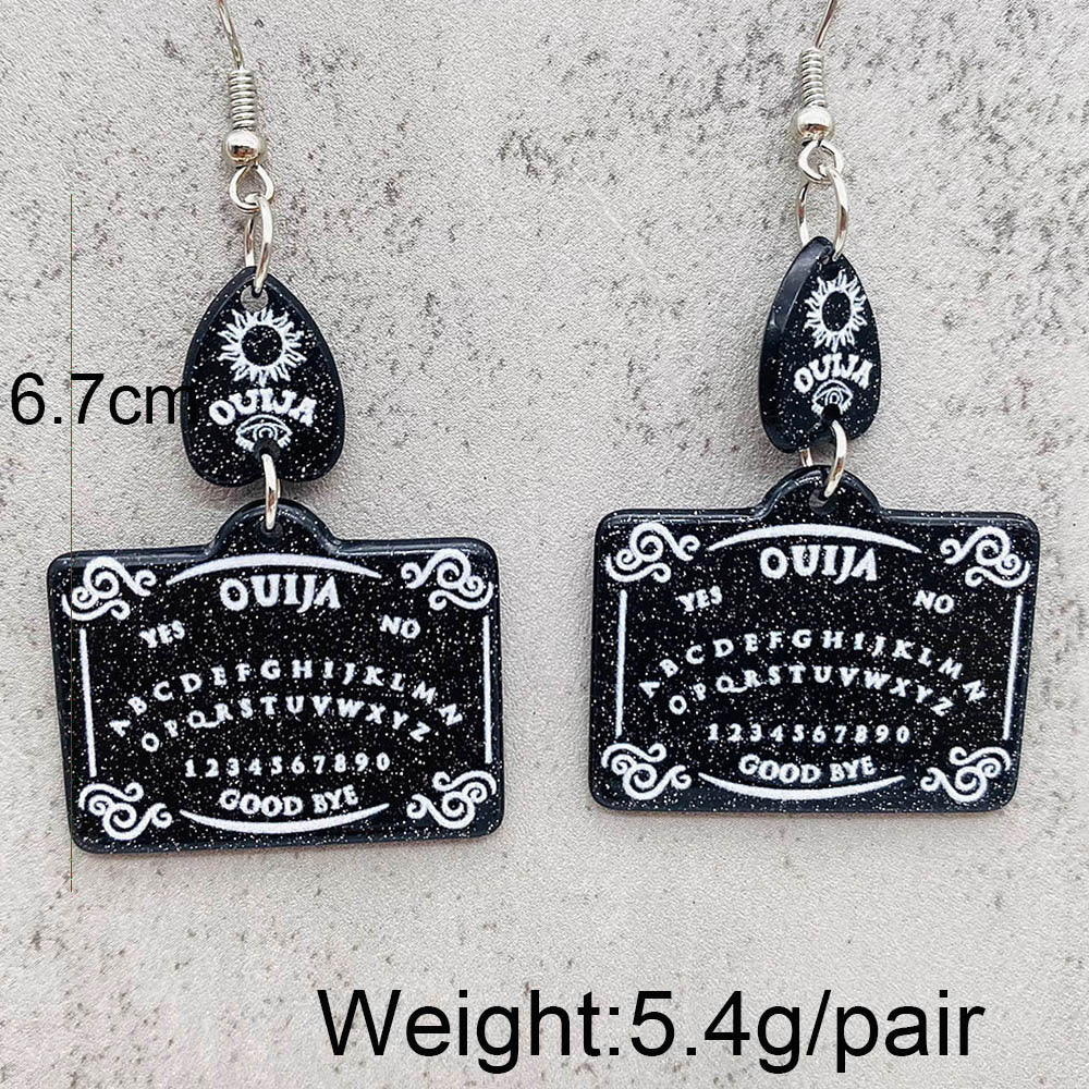 Acrylic Halloween Ghost Skull Earrings (Minimo de Compra 2) MIC-ChenY016