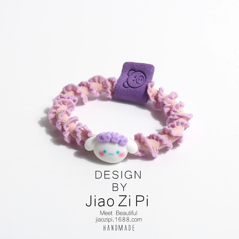 Resin candy colored small fresh hair rope (Minimo de Compra 2) MIC-JZP028