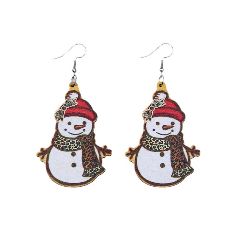 Acrylic Christmas Santa Claus Earrings (Minimo de Compra 2) MYA-DuA049