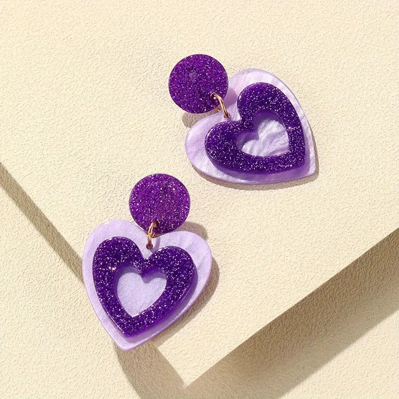 Acrylic Valentine's Day Love Earrings (Minimo de compra 2) MIC-AnD005