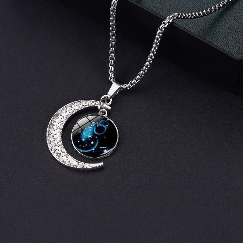 Necklace Stainless Steel Zodiac Moon Minimo de compra 2 YonY001