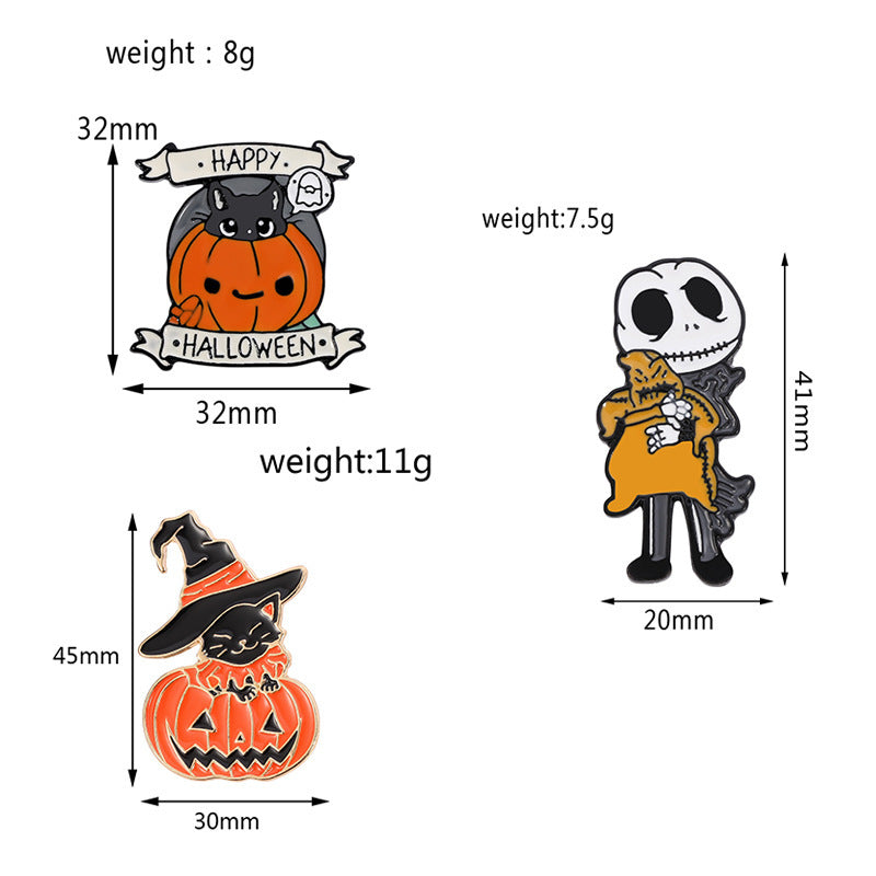 Alloy Halloween Jack Cat brooch (Minimo de Compra 2) MIC-ShengY048