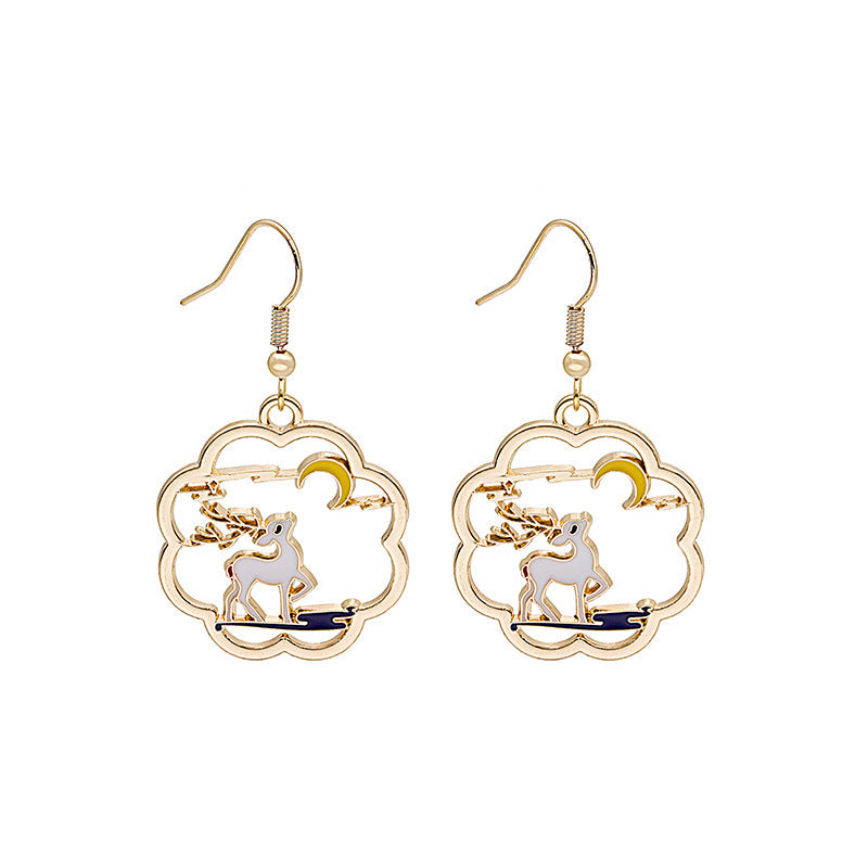 Alloy Panda Fruit Earrings MIC-MDD170