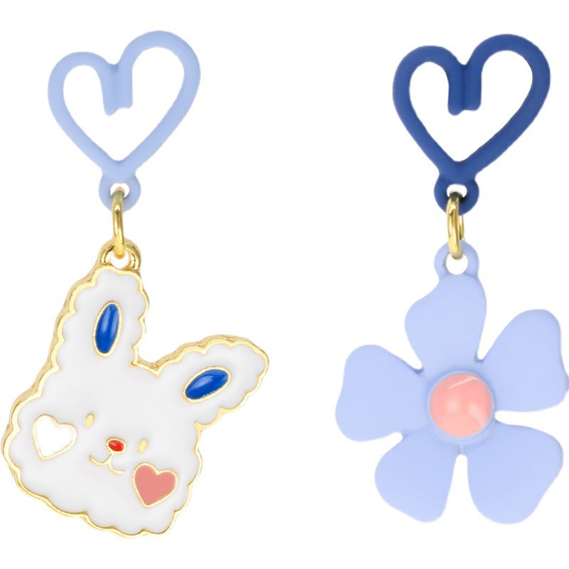 Alloy cute little rabbit earrings MIC-ABL018