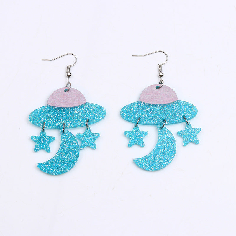 Resin Fun Rainbow Star Earrings (Minimo de Compra 2) MIC-DuA053