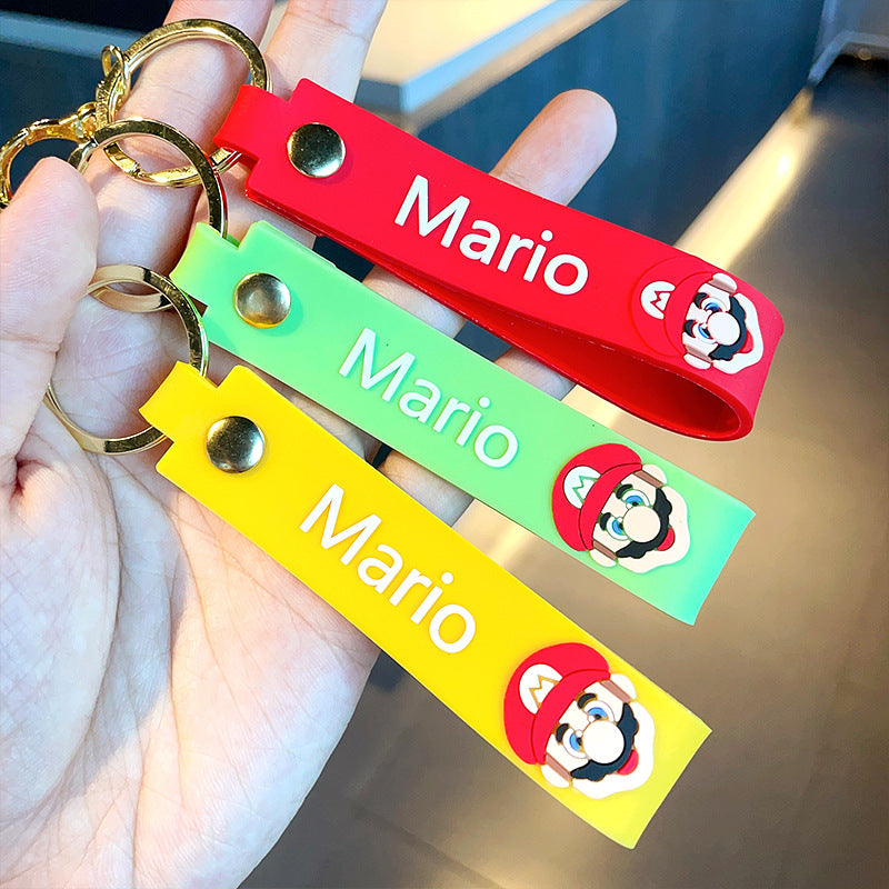 PVC Muscle Mario Anime Doll Keychain MIC-MLZ003