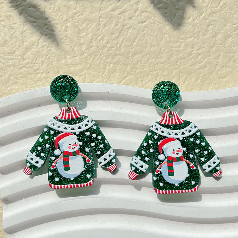 Alloy New Christmas Sweater Earrings (Minimo de Compra 2) MIC-PingH037