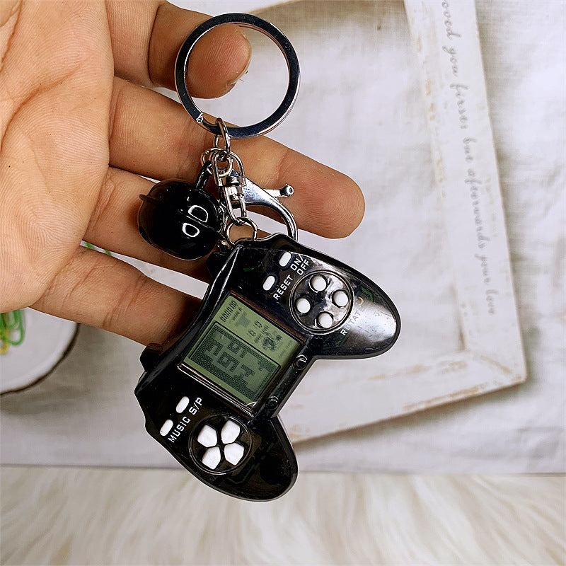 Retro Mini Tetris Handle Game Console Kids Gift Keychain DMF004