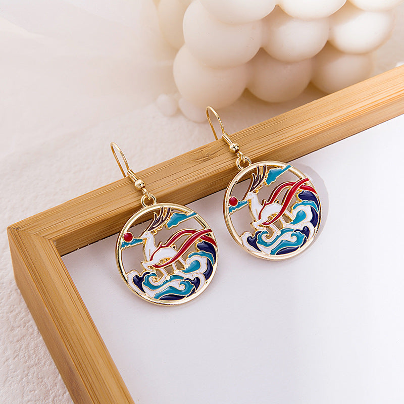 Alloy Panda Fruit Earrings MIC-MDD170