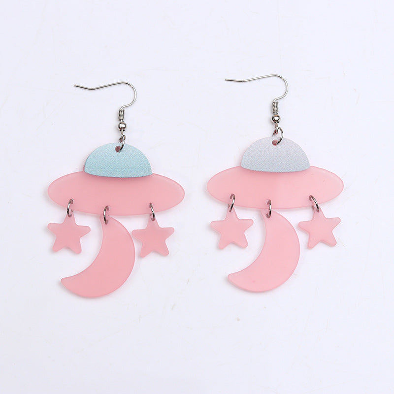 Resin Fun Rainbow Star Earrings (Minimo de Compra 2) MIC-DuA053