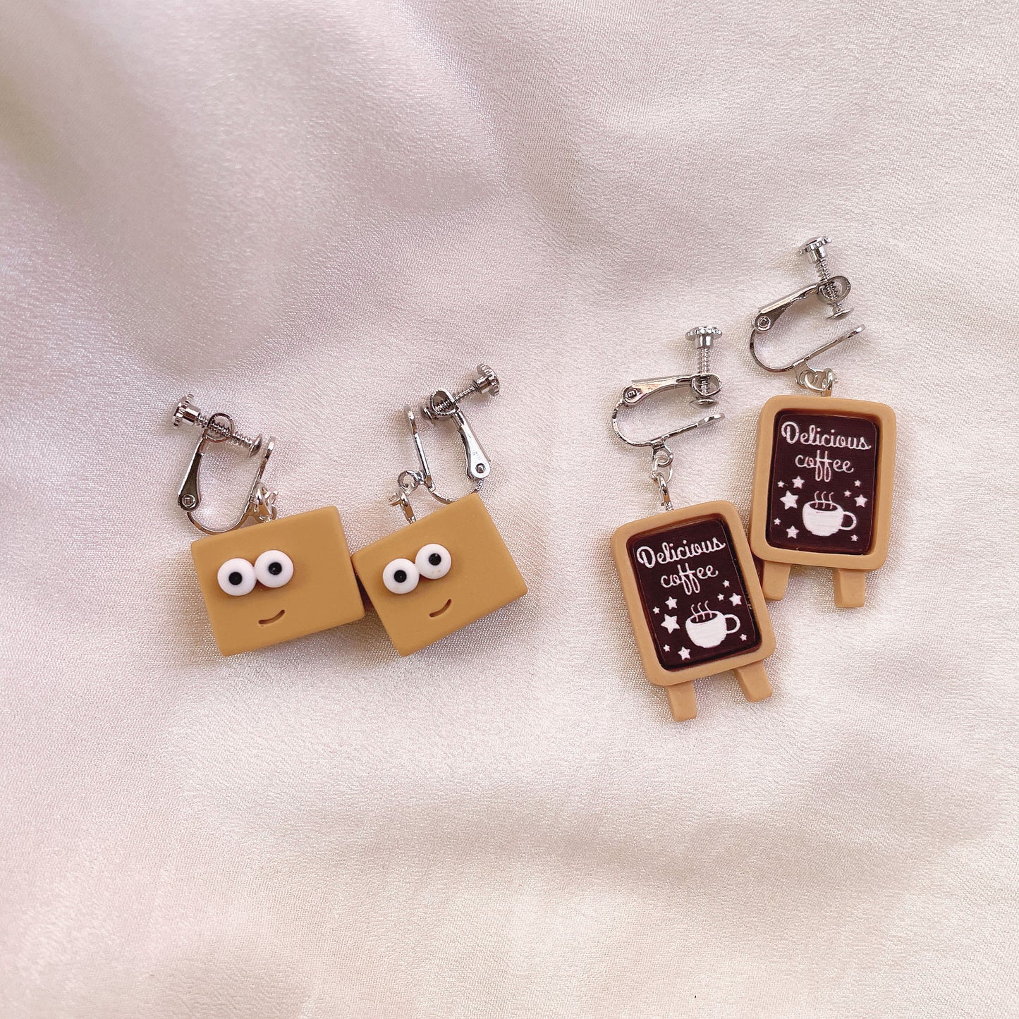 Resin Stereoscopic Big Eyes Bread Earrings (Minimo de Compra 2) MIC-JiX046