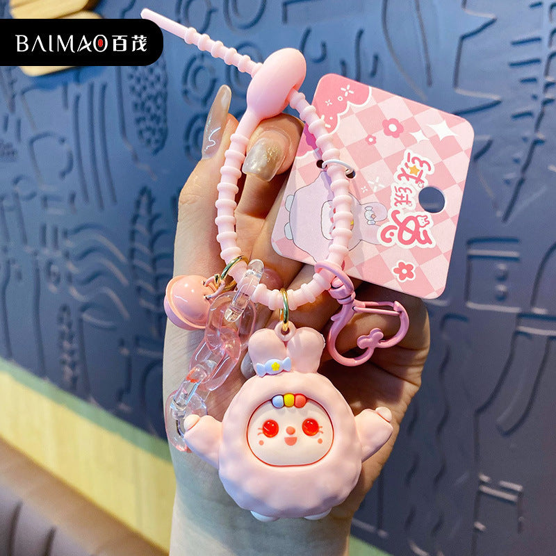 PVC exquisite rabbit doll keychain MIC-MLZ013