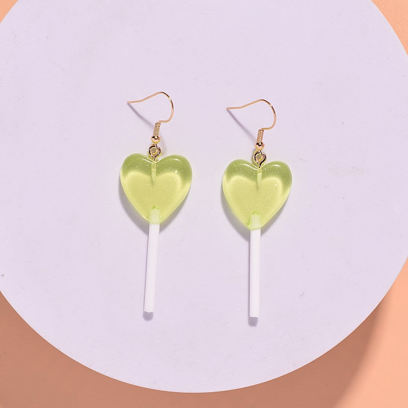 Acrylic candy colored lollipop earrings MIC-XunT015