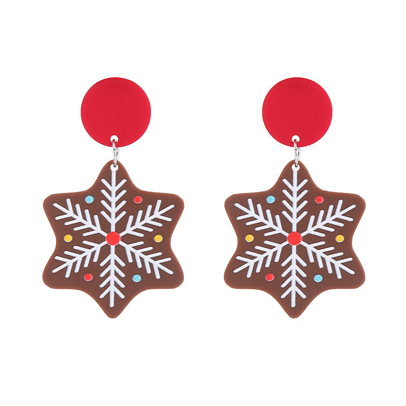 Acrylic Snowflake House Earrings (Minimo de Compra 2) MIC-ChouT032