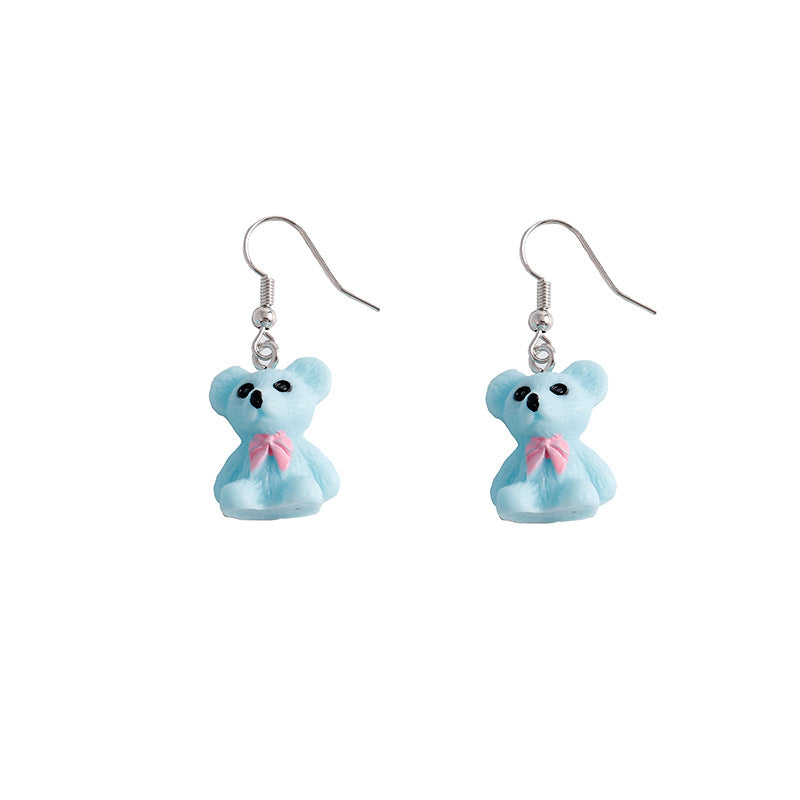 Alloy animal teddy bear earrings MYA-YueS015