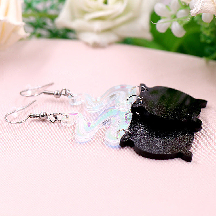 Alloy acrylic colored neon earrings (Minimo de compra 5) MIC-XiaoY083