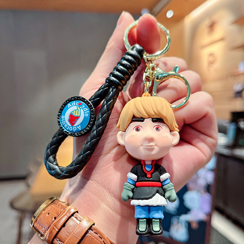 PVC cartoon ice and snow mystery keychain MIC-XuanW014