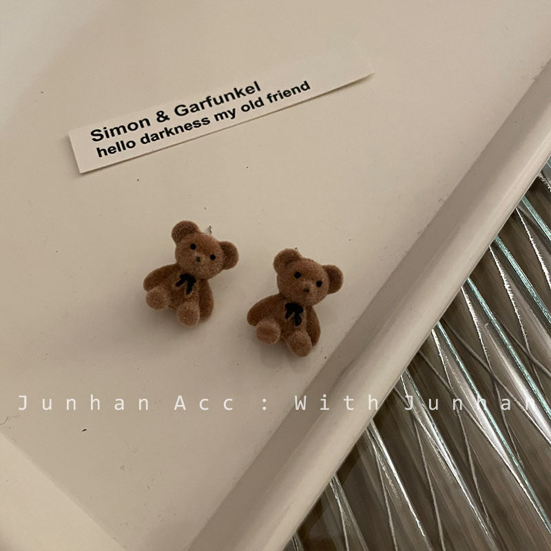 Acrylic coffee bear earrings MIC-JunH001