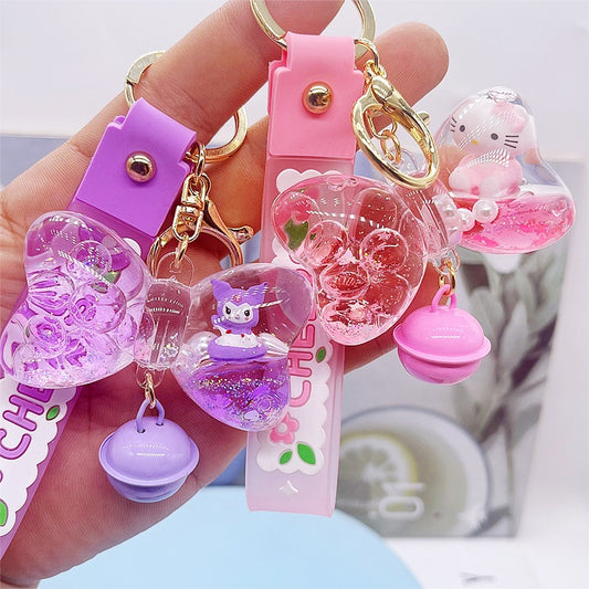 PVC cartoon wind chime oil in keychain MIC-DMF003