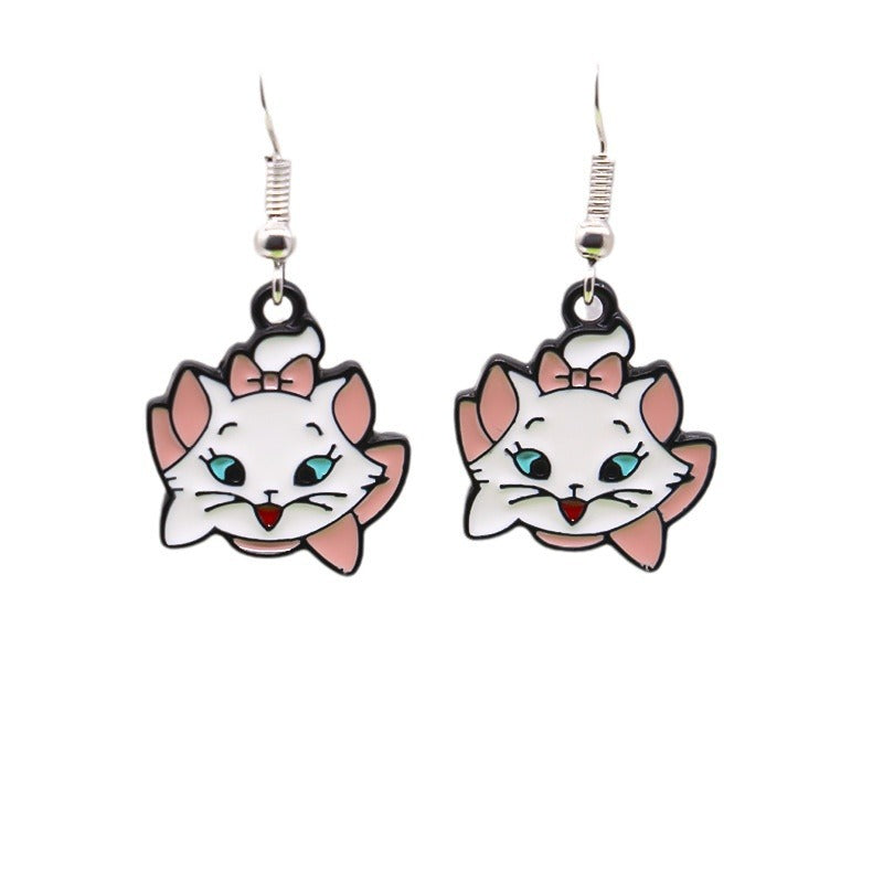 Acrylic cartoon Mary cat earrings (Minimo de Compra 5)  MYA-MingX008