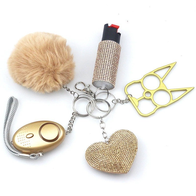 alloy PU anti wolf keychain CanW005