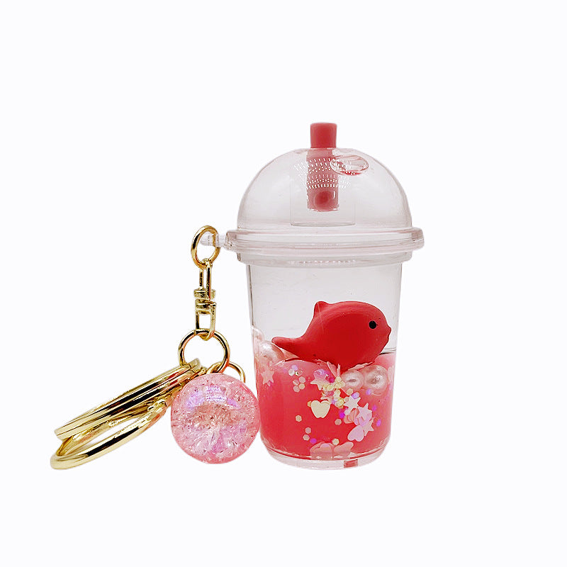 PVC cartoon floating oil keychain MYA-DMF010