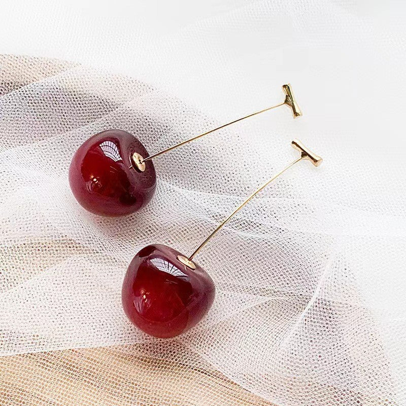 Alloy cute and energetic cherry earrings (Minimo de compra 2) MIC-KuL009