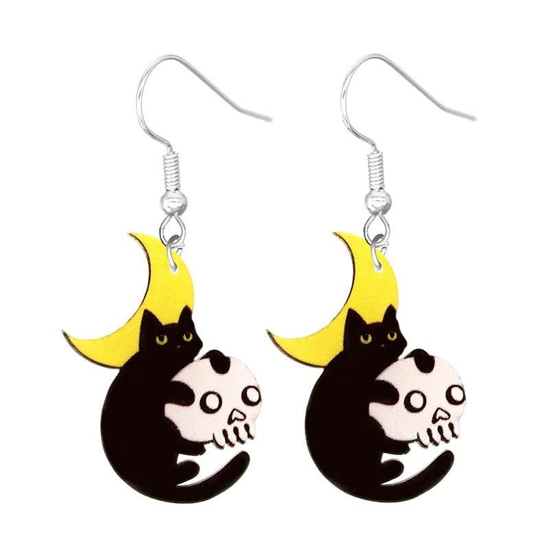 Acrylic cartoon pumpkin figurine earrings (Minimo de Compra 10)  MIC-YuQ002